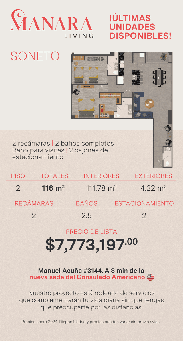 DEPARTAMENTO DE 2 RECÁMARAS EN MONRAZ 😮‍💨
